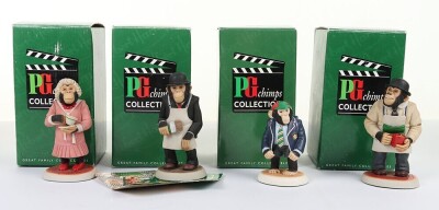 Eight Robert Harrop PG Chimps Collection Figurines boxed. - 3