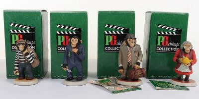 Eight Robert Harrop PG Chimps Collection Figurines boxed. - 4