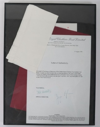 Scarce Handkerchief from the Estate of the late Peter Cushing Grand Admiral Tarkin Star Wars.