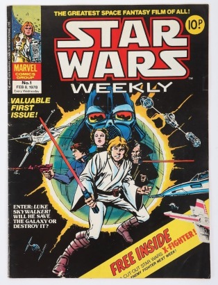 Vintage Star Wars Weekly UK Marvel Comic Number One 1978.