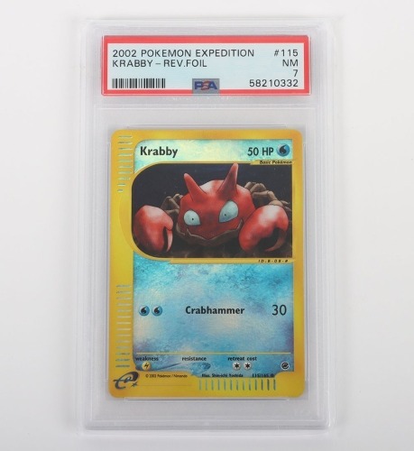 2002 Pok&eacute;mon Expedition Krabby Reverse Foil #115.