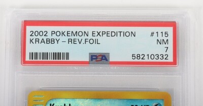 2002 Pok&eacute;mon Expedition Krabby Reverse Foil #115. - 2