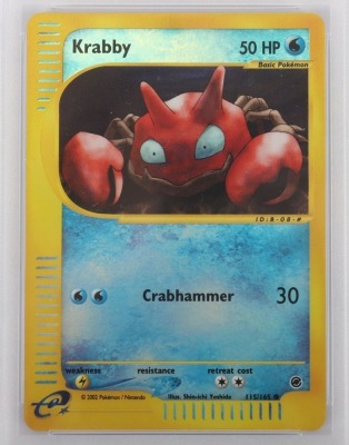 2002 Pok&eacute;mon Expedition Krabby Reverse Foil #115. - 3