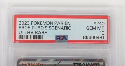 2023 Pok&eacute;mon PAR EN PROFESSOR TURO'S SCENARIO ULTRA RARE Graded PSA 10 Trading Card. - 2