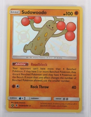 2019 Pok&eacute;mon S & M SUDOWOODO - HOLO HIDDEN FATES Graded PSA 10 Trading Card. - 3