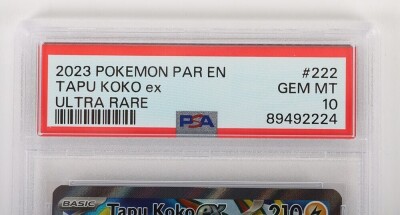2023 Pok&eacute;mon PAR EN TAPU KOKO EX ULTRA RARE Graded PSA 10 Trading Card. - 2