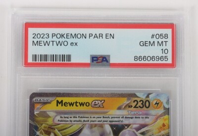 2023 Pok&eacute;mon Par En Mewtwo EX Graded PSA 10 #58 Trading Card. - 3