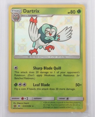 2019 Pok&eacute;mon S & M DARTRIX - HOLO HIDDEN FATES Graded PSA 10 Trading Card. - 3