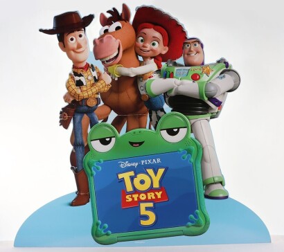 Large Point of Sale POS Promotional Banner Standee for Disney Pixar Toy Story 5 2026 Movie Film.