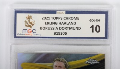 Three Football Graded Trading Cards MGC. - 2