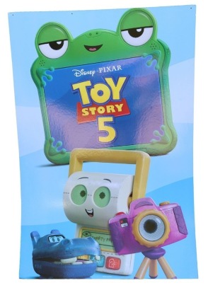 Large Point of Sale POS Promotional Banner for Disney Pixar Toy Story 5 2026 Movie Film.