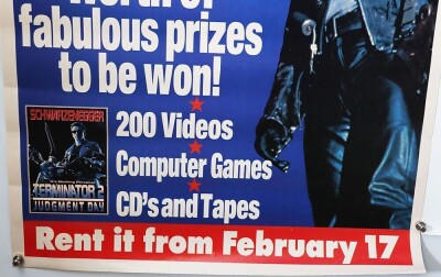 Scarce Original Daily Mirror Terminator 2 Promotional Poster. - 3