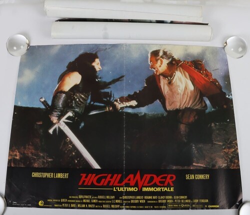Three Original Different Highlander Fotobusta Movie Film Posters.