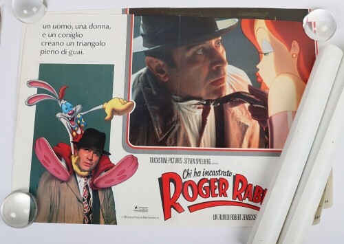 Four Original Different Who Framed Roger Rabbit Movie Film Fotobusta Posters.