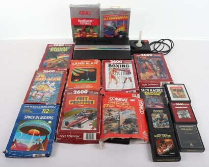 Collection of Vintage Atari Video Games, Console and accessories.