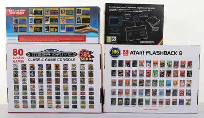 Four Retro Modern Games Consoles boxed. - 2