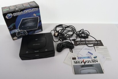 Vintage Sega Saturn Console with 50/60Hz Switch boxed.