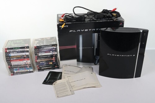 Scarce Backwards Compatible Playstation PS3 Console with Games.