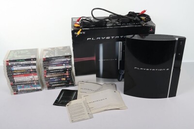 Scarce Backwards Compatible Playstation PS3 Console with Games.