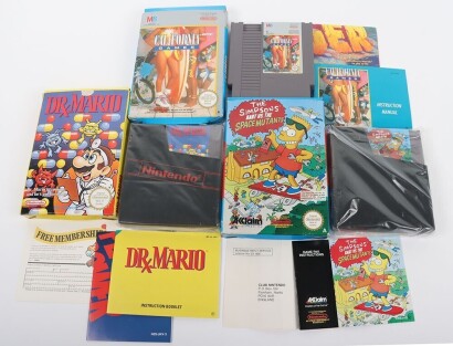 Three Vintage NES Nintendo Video Games boxed.