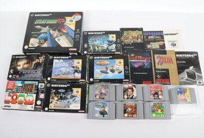 Collection of Vintage N64 Nintendo 64 Video Games.