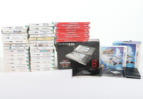 Collection of Nintendo DS 3DS and Switch Empty boxes.