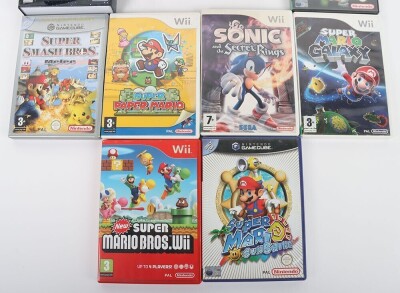 Collection of Nintendo Gamecube Game Cube and Wii video games. - 2