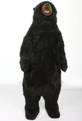 Large Ditz Designs Ohio Floor Standing Black Plush Stuffed Bear.