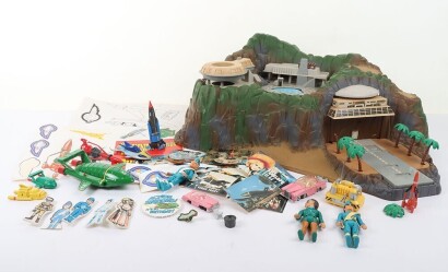 Quantity of Gerry Anderson Thunderbirds Playset and Ephemera.