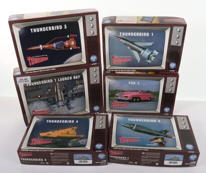 Six Thunderbirds Model Kits by Adventures in Plastic AIP boxed.