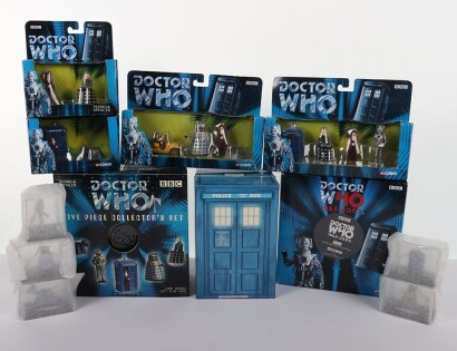 Seven BBC Corgi Doctor Who Models Boxed.