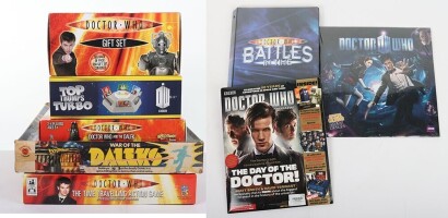 Collection of Doctor Who Games and Trading Cards.