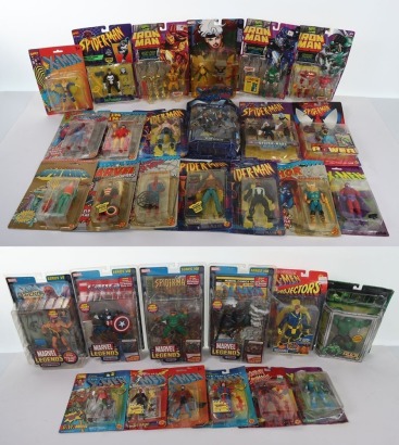 Quantity of Marvel DC Super Hero Action Figures.