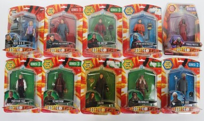 Collection of Twenty Nine BBC Doctor Who Torchwood Action Figures boxed by Character.