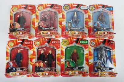 Collection of Eighteen BBC Doctor Who Action Figures boxed by Character.