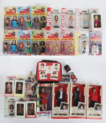 Collection of Spice Girls and One Direction Dolls Action Figures.
