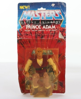 Vintage Masters of the Universe He-Man Prince Adam Action Figure Mattel carded moc.
