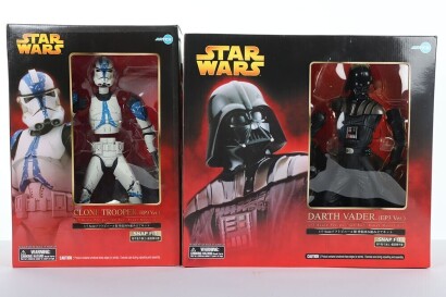 Two Star Wars Snap Fit Artex Kotobukiya Models Figures.