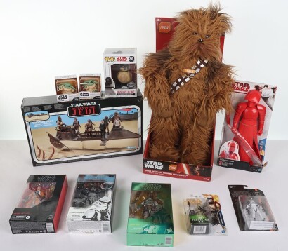 Collection of Modern Star Wars Action Figures and Toys Hasbro.
