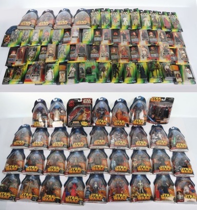 Collection of Modern Star Wars Action Figures Kenner Hasbro.