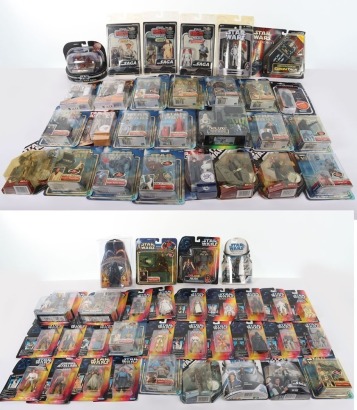 Collection of Modern Star Wars Action Figures moc carded boxed Kenner Hasbro.