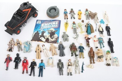 Collection of Vintage Star Wars and other action figures.