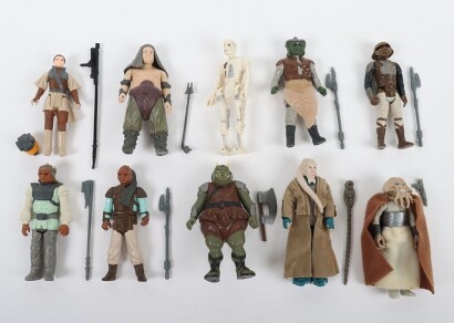 Ten Vintage Star War Action Figures Return of the Jedi Kenner.