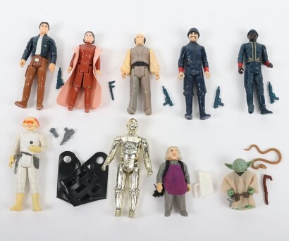 Nine Vintage Star War Action Figures Kenner.