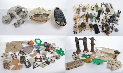 Quantity of Vintage Star Wars Action Figures Vehicles Accessories and parts.
