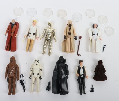 First Ten Vintage Star Wars Action Figures Loose Kenner.