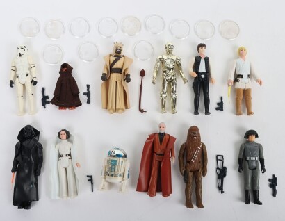 First Twelve Vintage Star Wars Action Figures Loose Kenner.