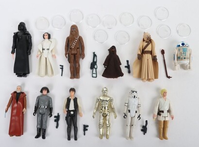 First Twelve Vintage Star Wars Action Figures Loose Kenner.