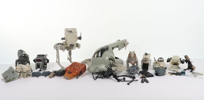 Collection of Vintage Star Wars Loose Vehicles Kenner.