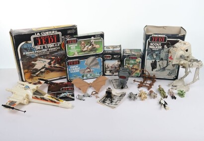 Six Vintage Star Wars Boxed Vehicles and Playsets Kenner Palitoy.